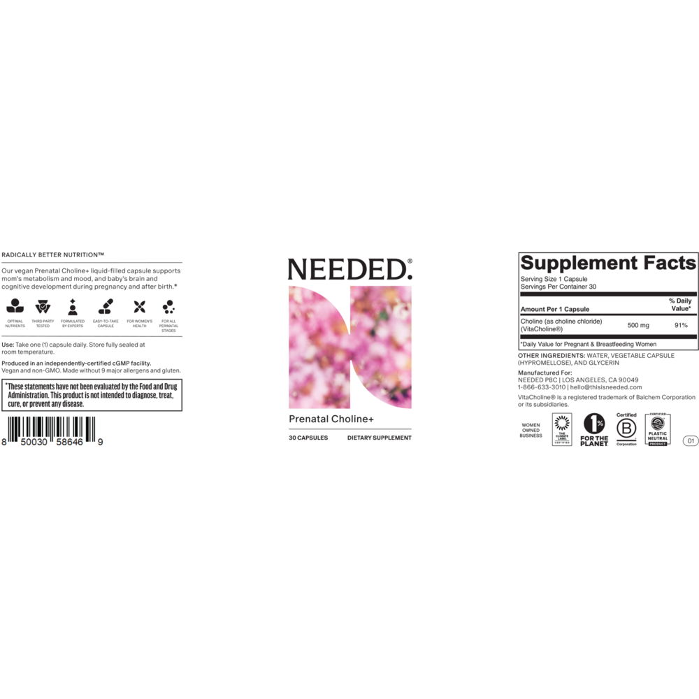Product image for Prenatal Choline +.