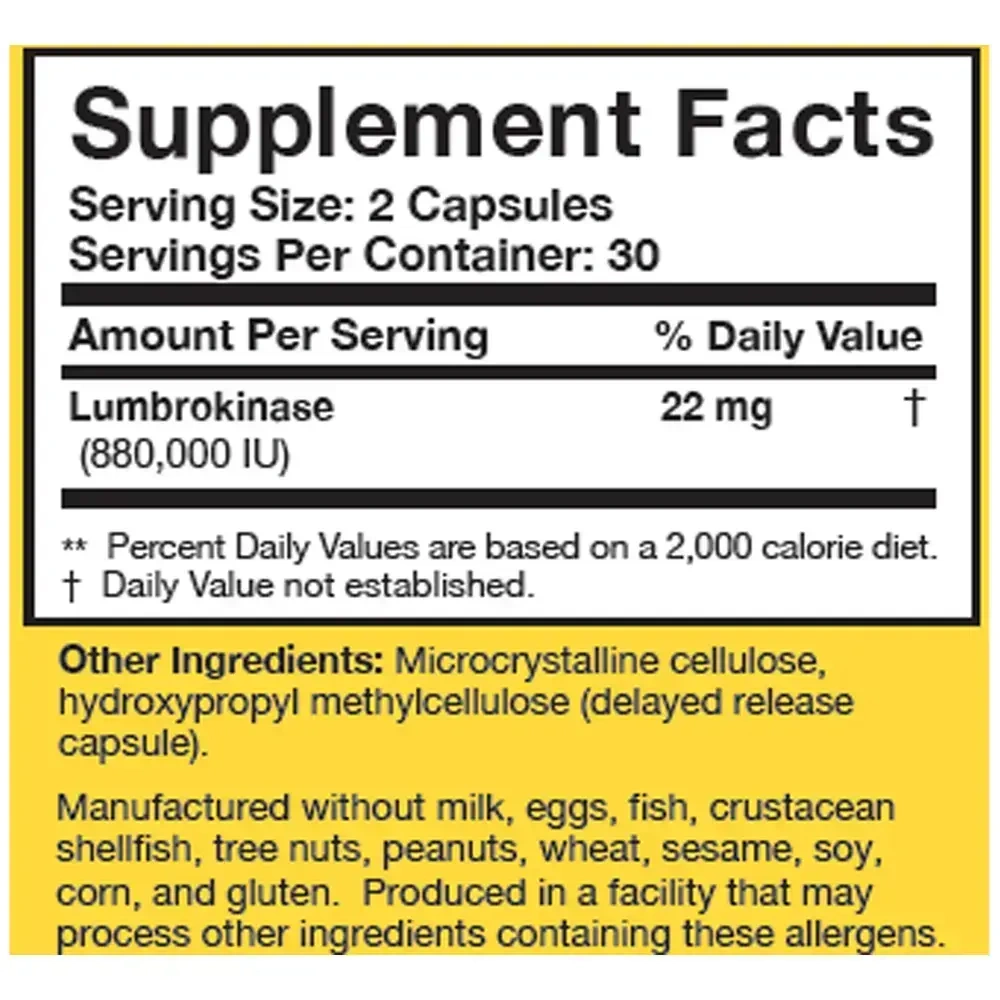 Product image for Lumbrokinase.