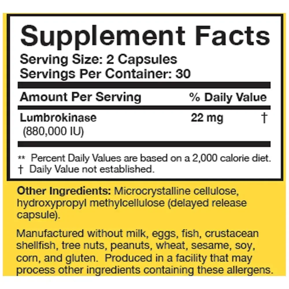 Product image for Lumbrokinase.