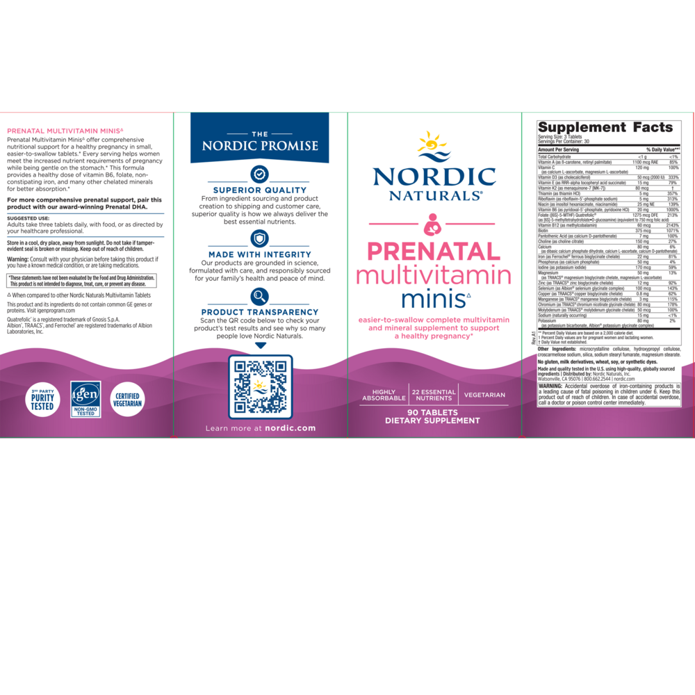 Product image for Prenatal Multivitamin Minis.