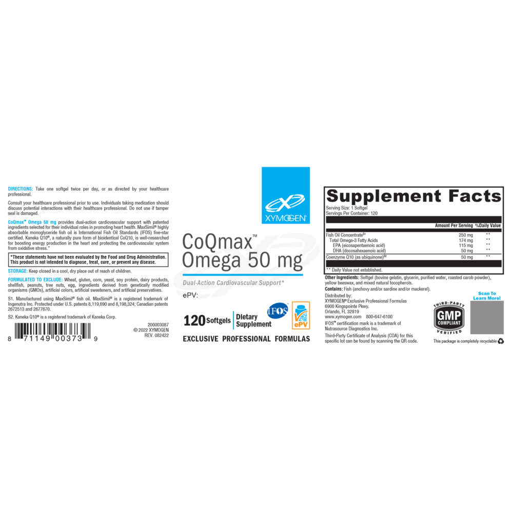 Product image for CoQmax Omega 50mg.