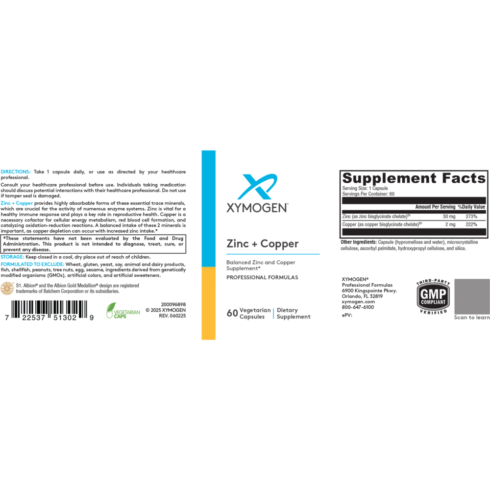 Product image for Zinc + Copper.