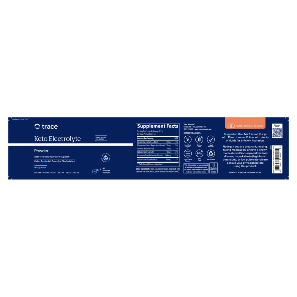 Product image for Keto Electrolyte Powder Orange.