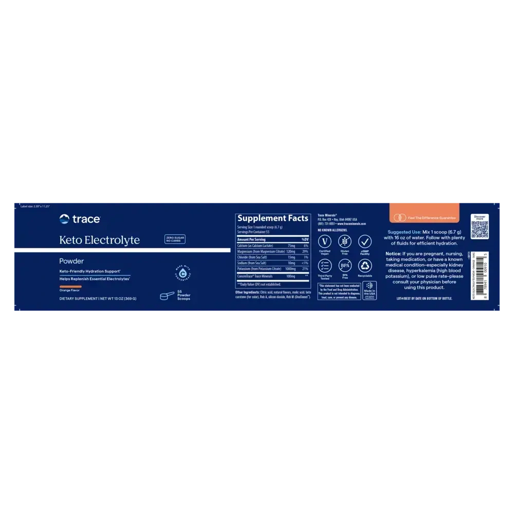 Product image for Keto Electrolyte Powder Orange.
