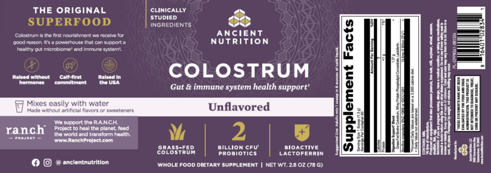 Product image for Colostrum Powder Gut &amp; Immune System Health, Unflavored.