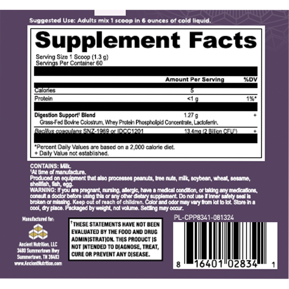 Product image for Colostrum Powder Gut &amp; Immune System Health, Unflavored.