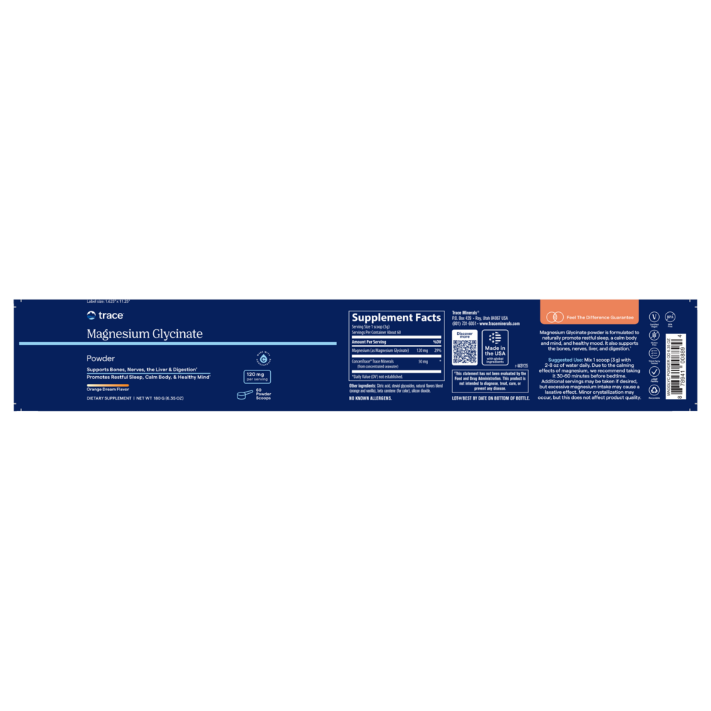 Product image for Magnesium Glycinate Powder Orange.