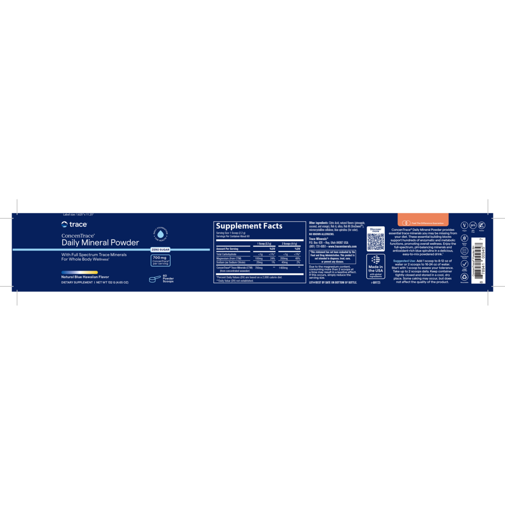 Product image for ConcenTrace Daily Mineral Powder - Blue Hawaiian.