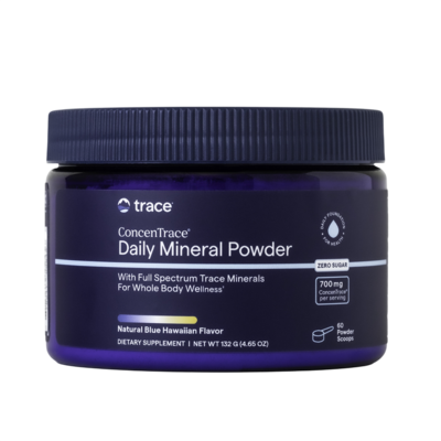 ConcenTrace Daily Mineral Powder - Blue Hawaiian 132 Grams Trace Minerals Research