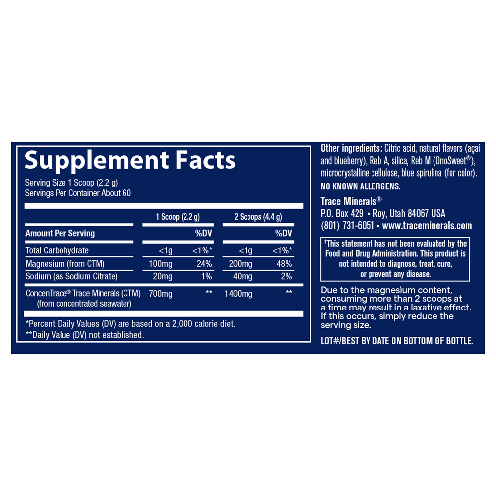 Product image for ConcenTrace Daily Mineral Powder - Blue Acai.