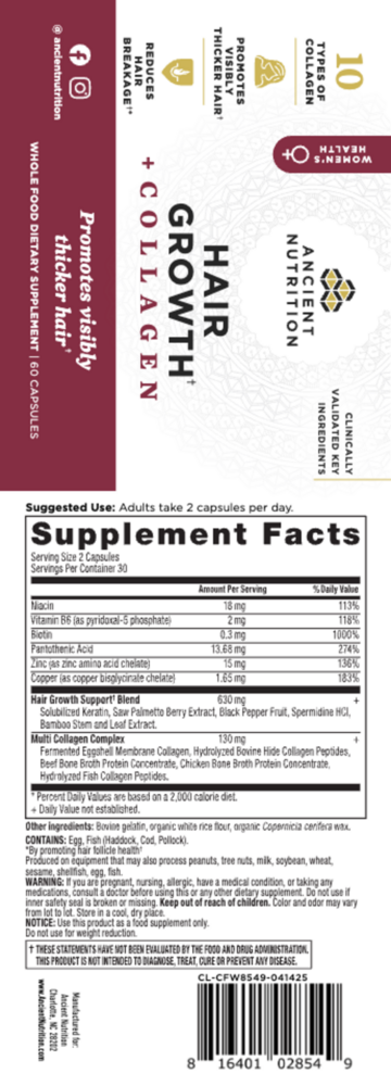Product image for Hair Growth + Collagen.