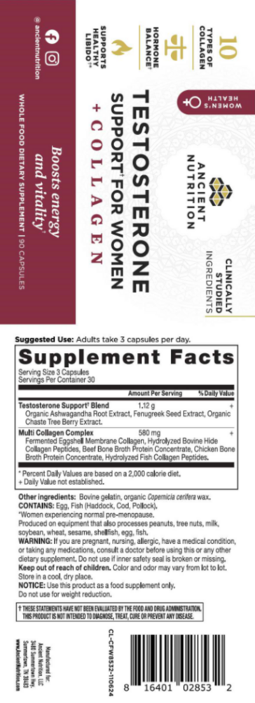 Product image for Testosterone Support for Women + Collagen.