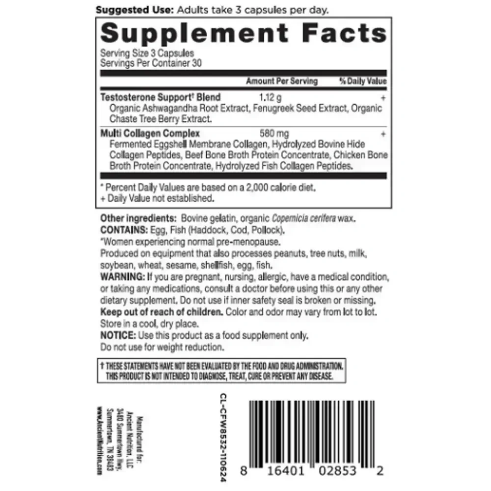 Product image for Testosterone Support for Women + Collagen.