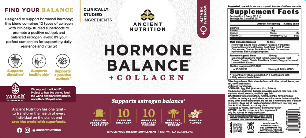 Product image for Hormone Balance + Collagen - Vanilla.