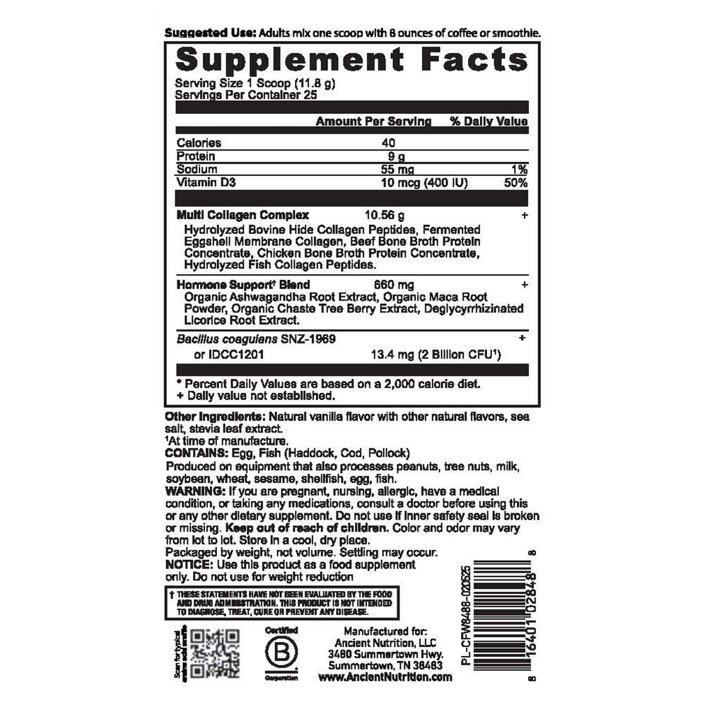 Product image for Hormone Balance + Collagen - Vanilla.