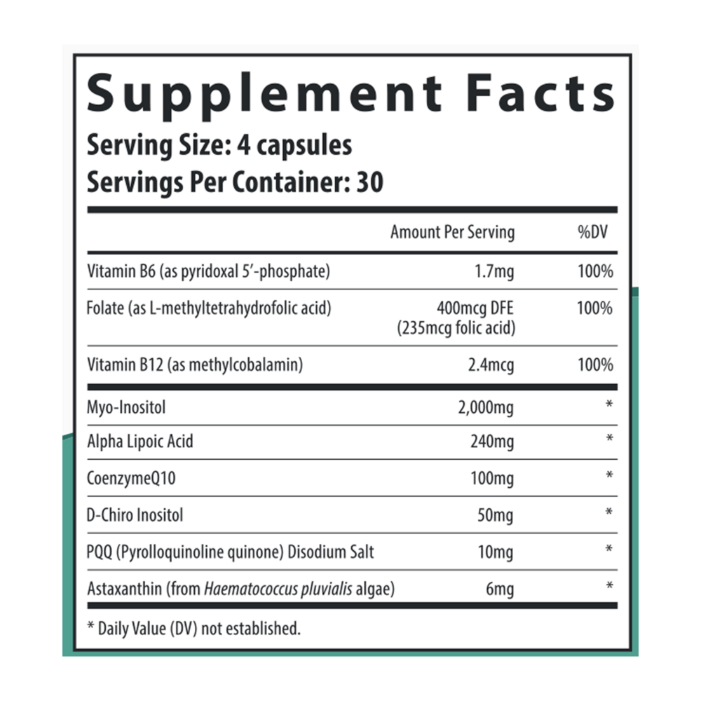 Product image for PQQ + Myo + D-Chiro Inositol 40:1 Ratio.