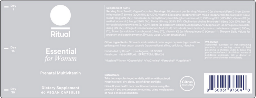 Product image for Essential for Women Prenatal Multivitamin Citrus.