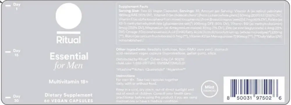 Product image for Essential for Men Multivitamin 18+.
