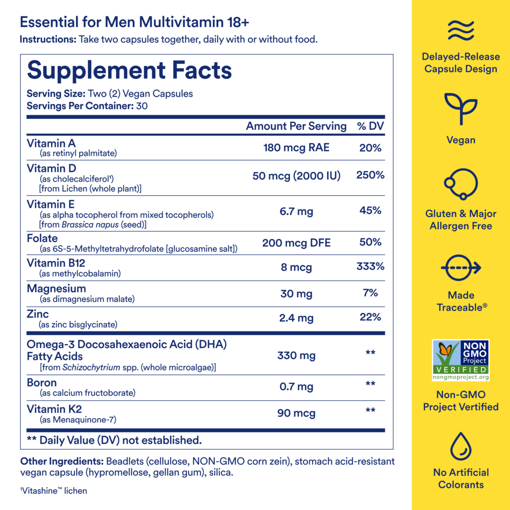 Product image for Essential for Men Multivitamin 18+.