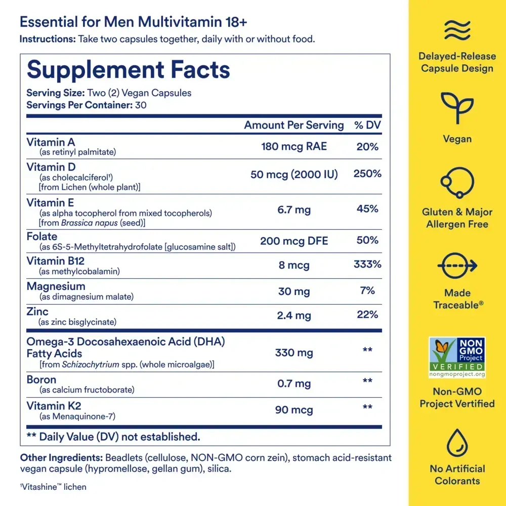 Product image for Essential for Men Multivitamin 18+.