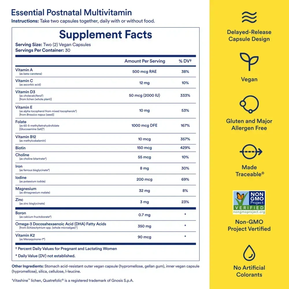 Product image for Essential for Women Postnatal Multivitamin.