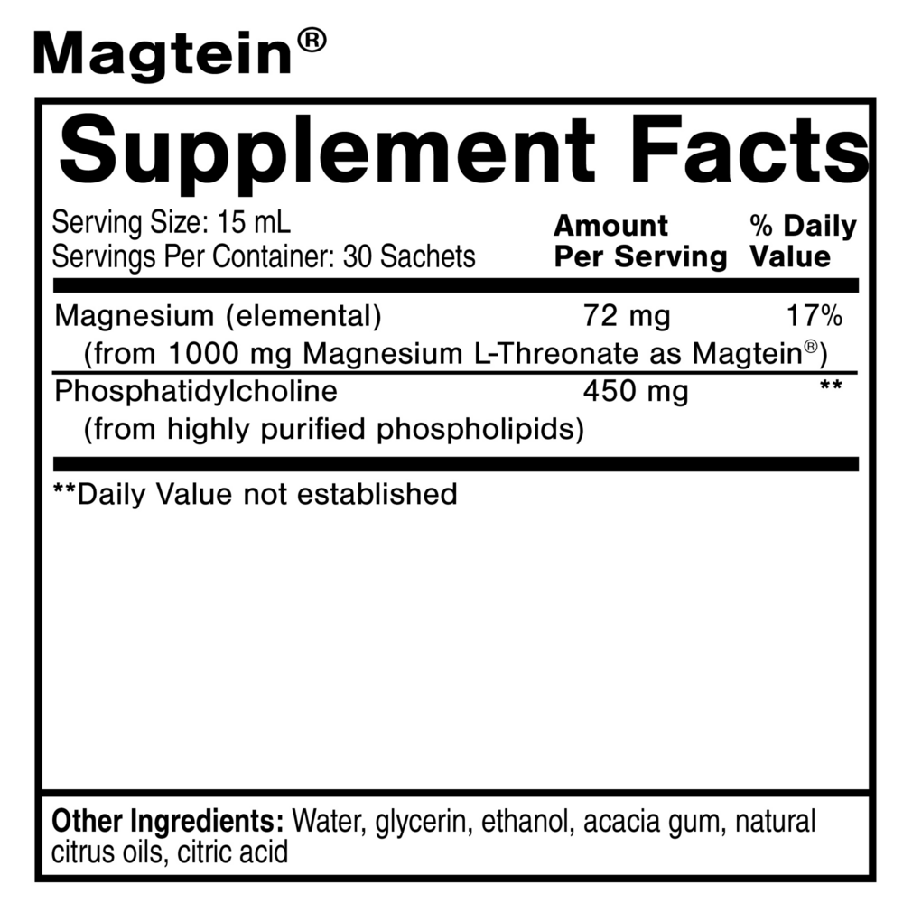 Product image for Liposomal Magtein® Sachets.