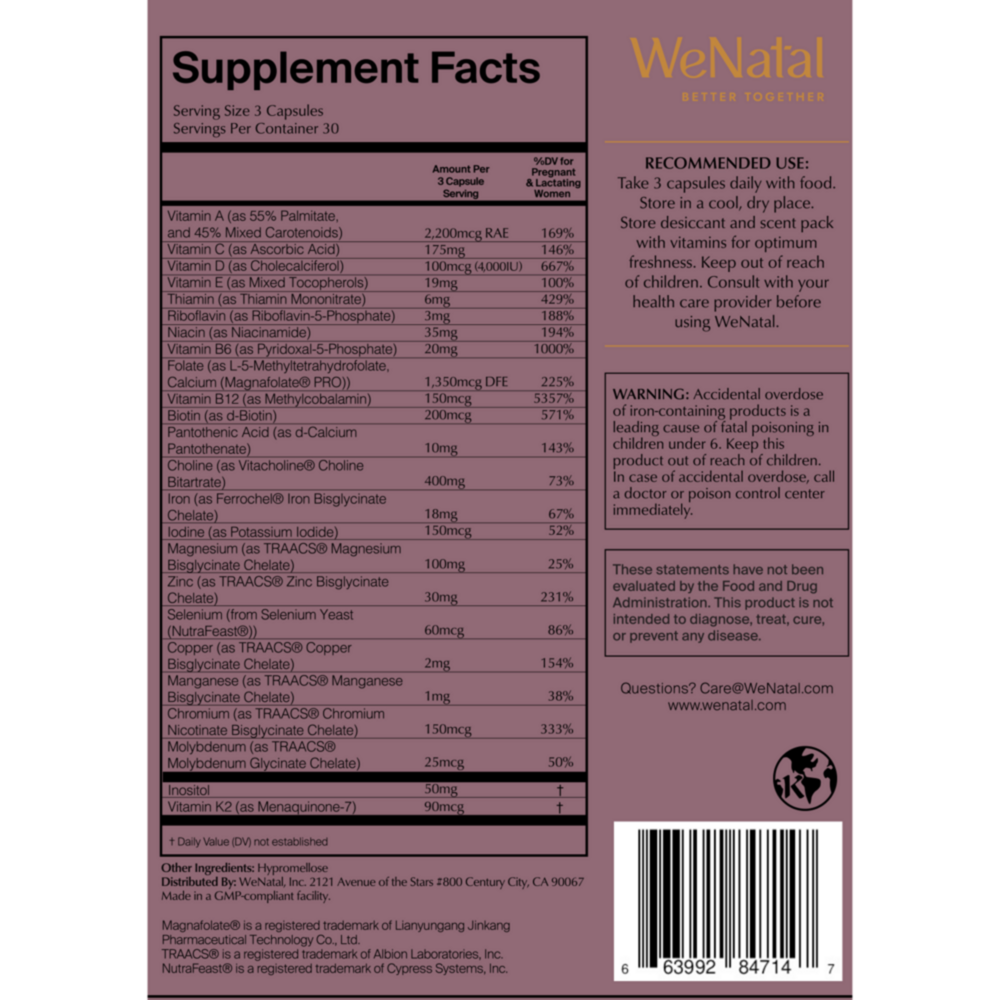 Product image for WeNatal for Her Prenatal.