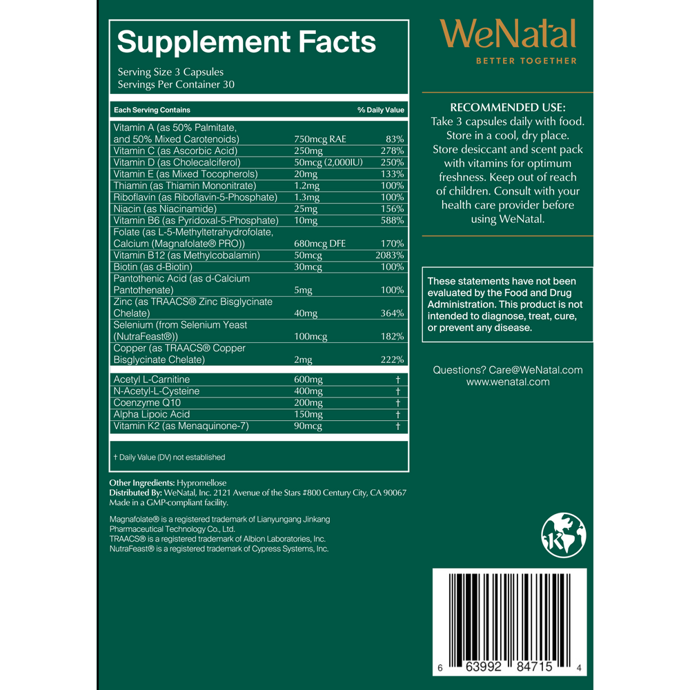 Product image for WeNatal for Him Prenatal.