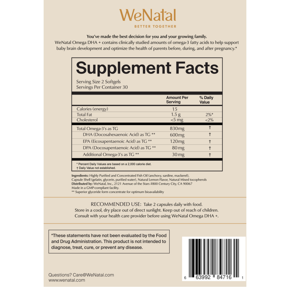 Product image for Omega DHA+.