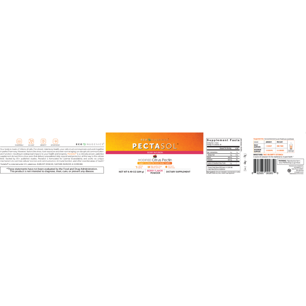 Product image for PectaSol Berry Infusion Powder.