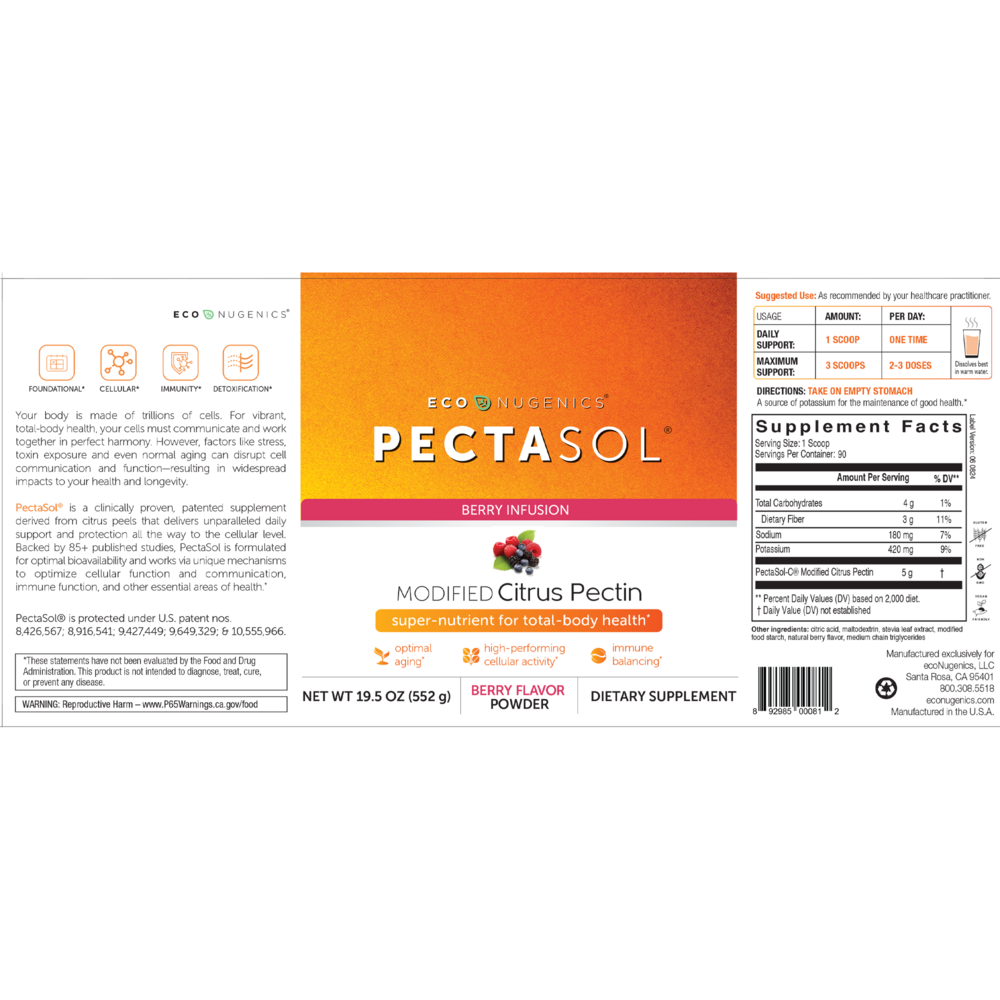 Product image for PectaSol Berry Infusion Powder.