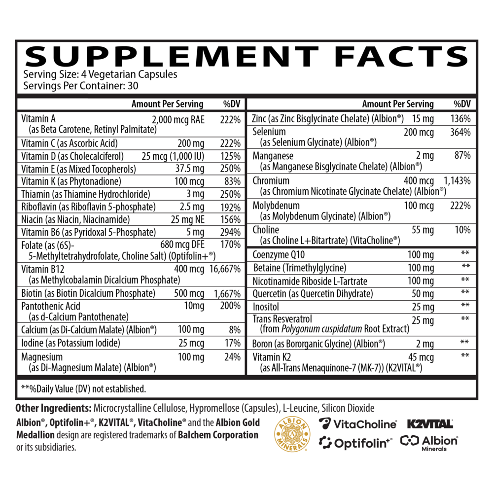 Product image for Longevity Multi.