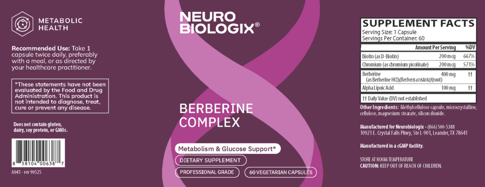 Product image for Berberine Complex.