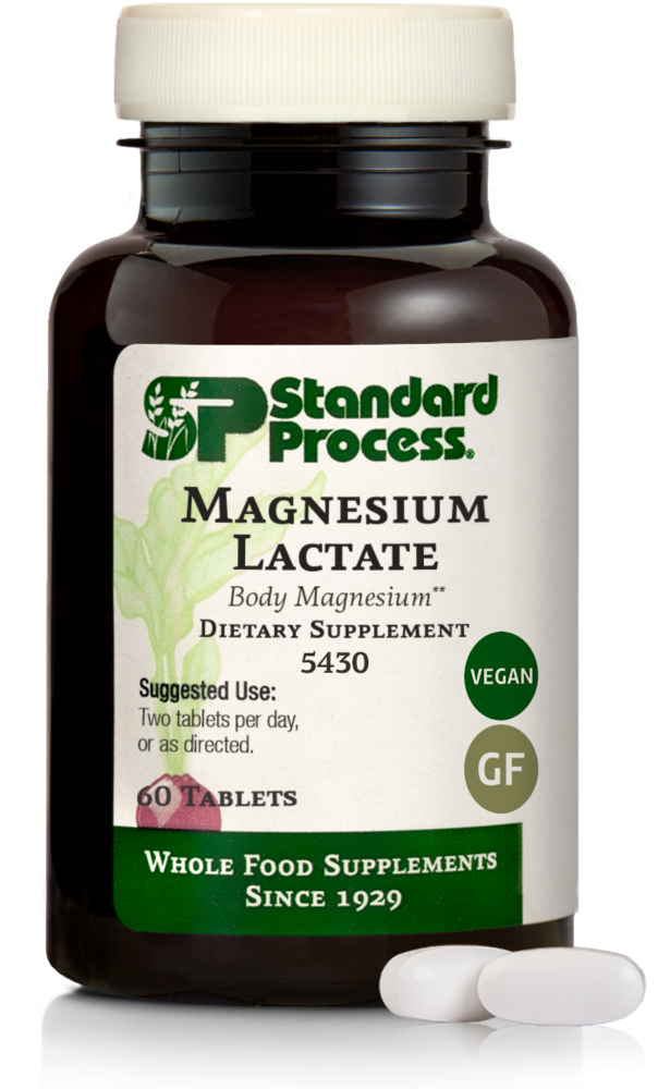 Magnesium Lactate supplement bottle