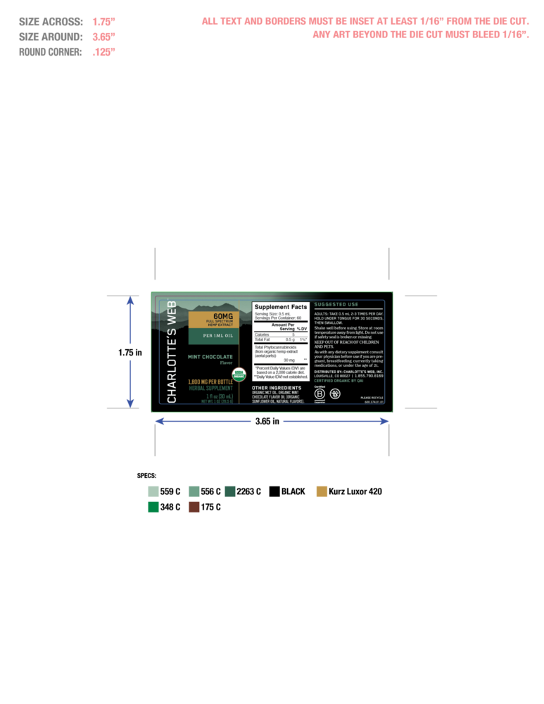 Product image for 60mg Mint Chocolate.