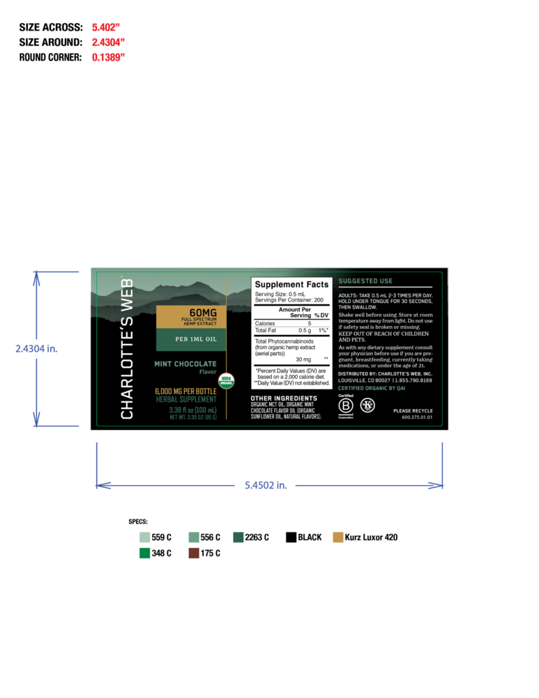 Product image for 60mg Mint Chocolate.