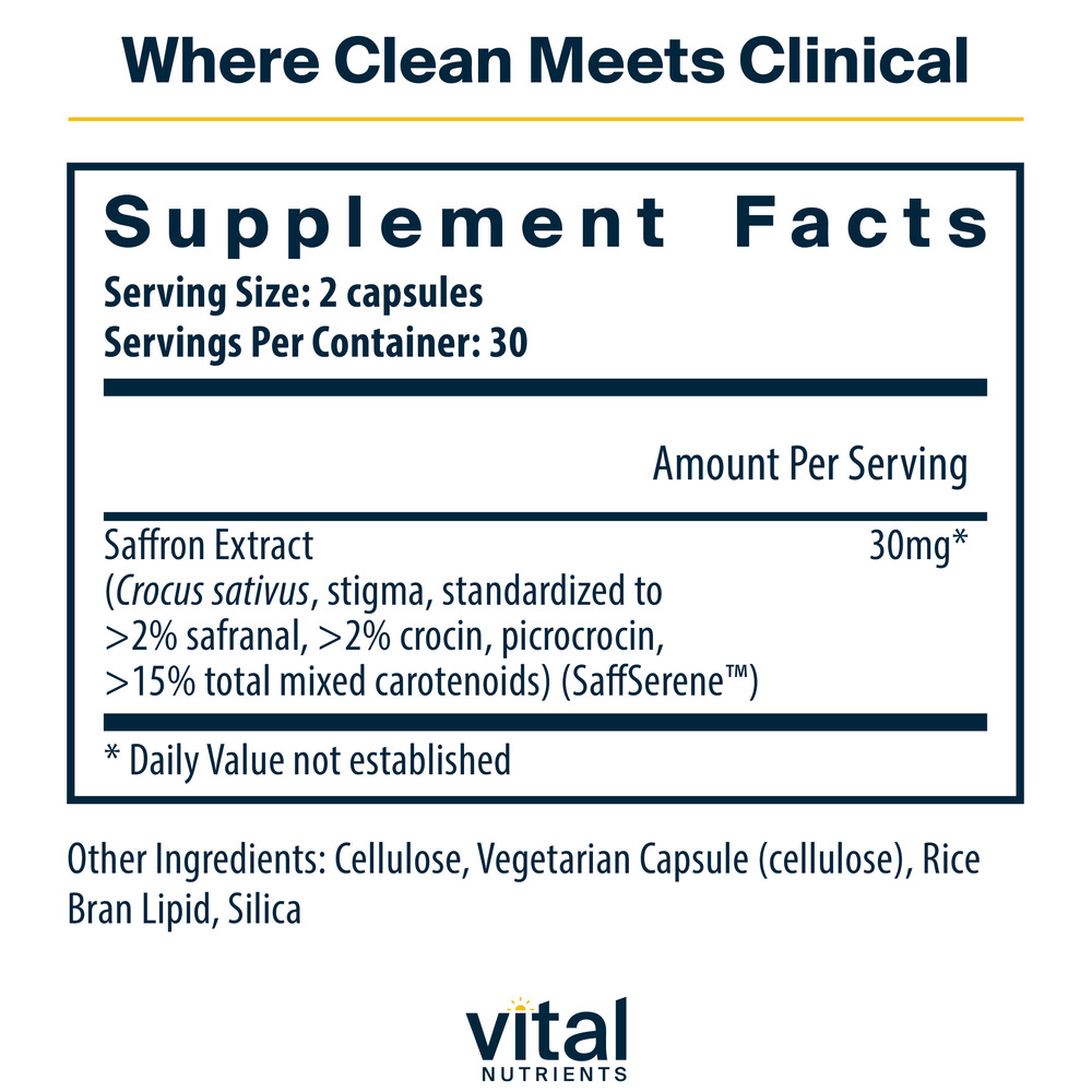 Product image for Saffron Extract 30mg.