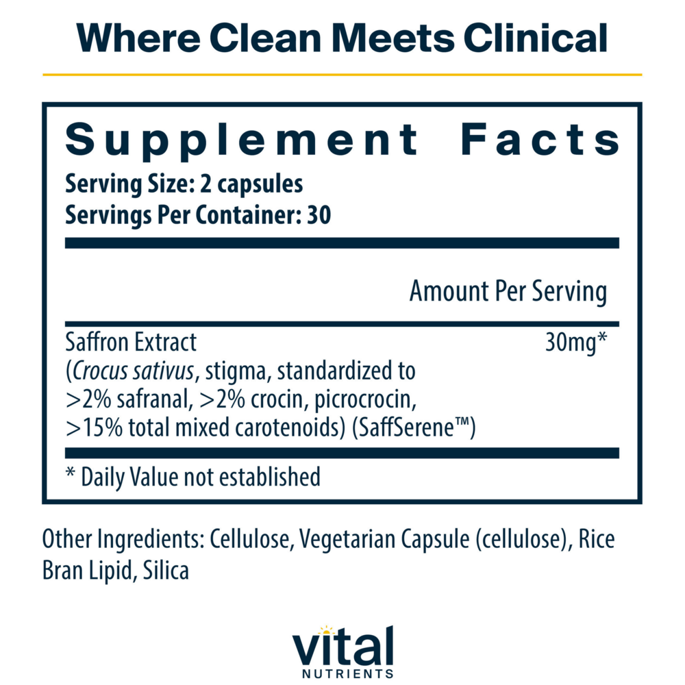 Product image for Saffron Extract 30mg.