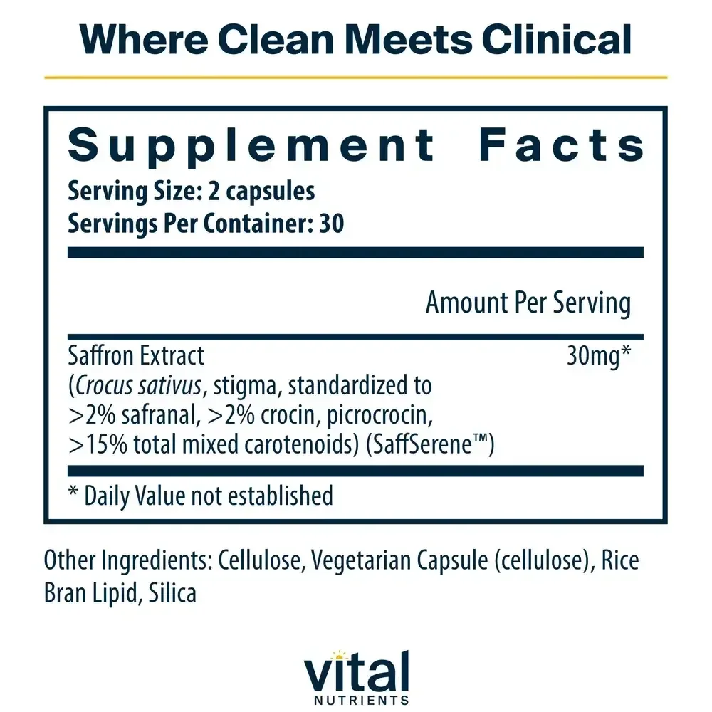 Product image for Saffron Extract 30mg.