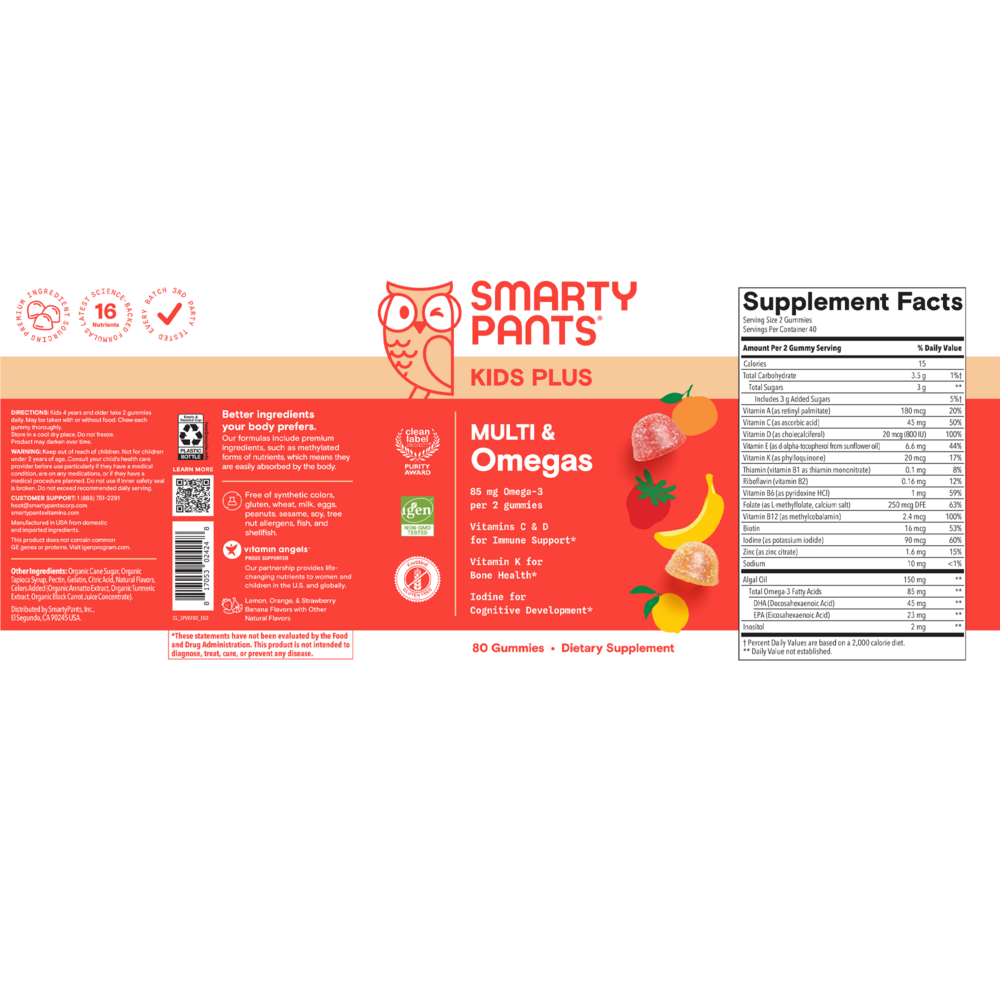 Product image for Kids Plus Multi &amp; Omegas.