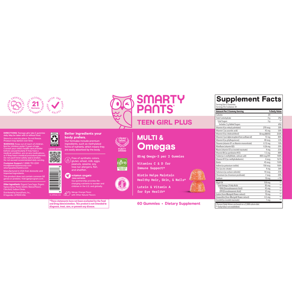 Product image for Teen Girl Plus Multi &amp; Omegas.