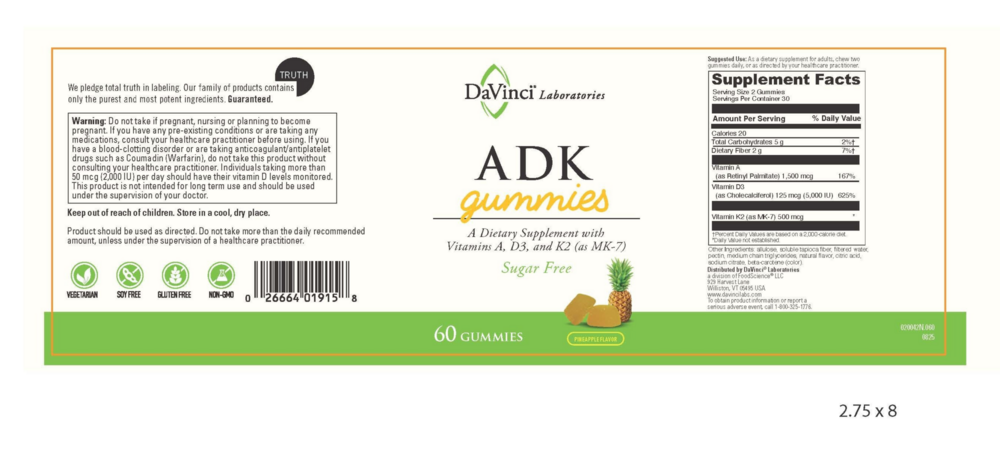 Product image for A D K  Gummies.