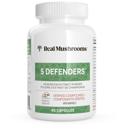 Real Mushrooms 5 Defenders™ Mushroom Extract Blend Powder Capsules