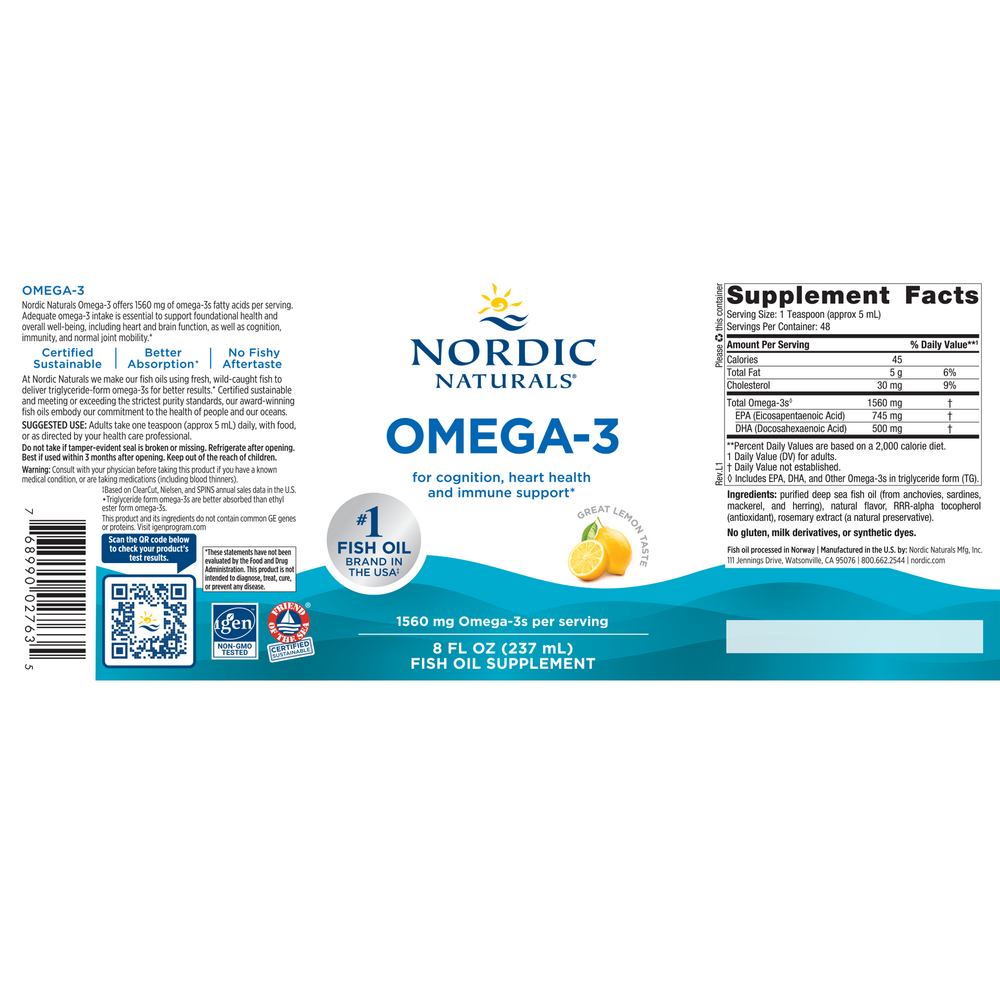 Product image for Omega-3, Formerly Arctic Omega (Lemon).
