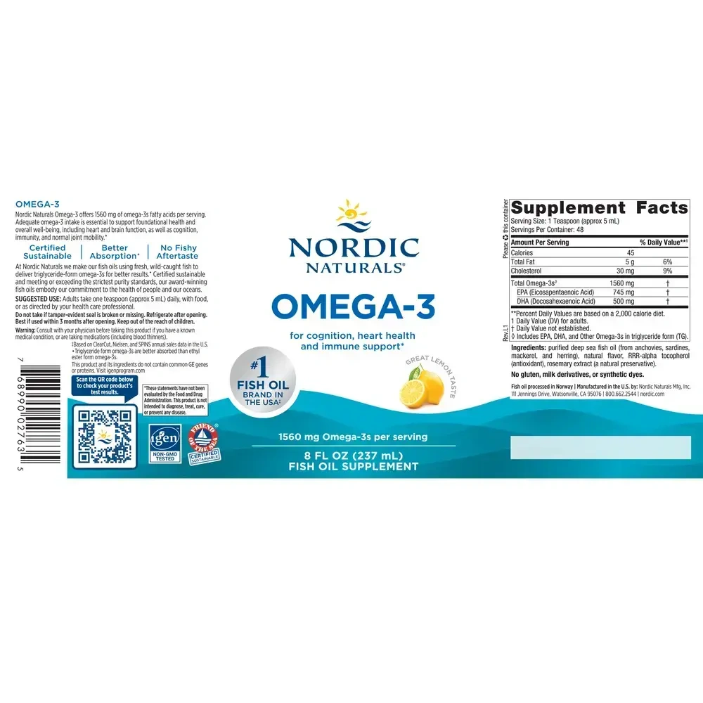 Product image for Omega-3, Formerly Arctic Omega (Lemon).