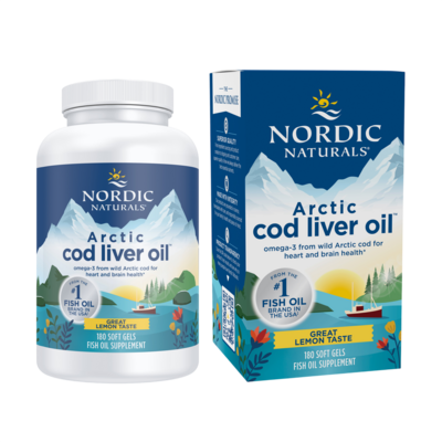 Arctic Cod Liver Oil, Lemon 180 Softgels Arctic Cod Liver Oil, Lemon 180 Softgels