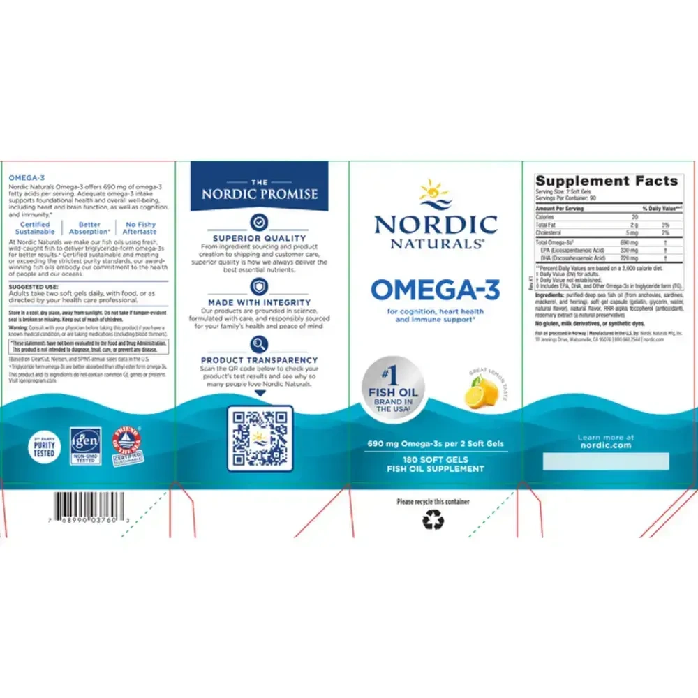 Product image for Omega-3, Formerly Arctic Omega (Lemon).