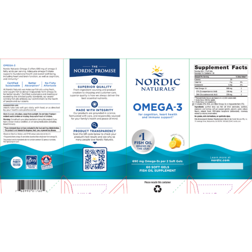 Product image for Omega-3, Formerly Arctic Omega (Lemon).