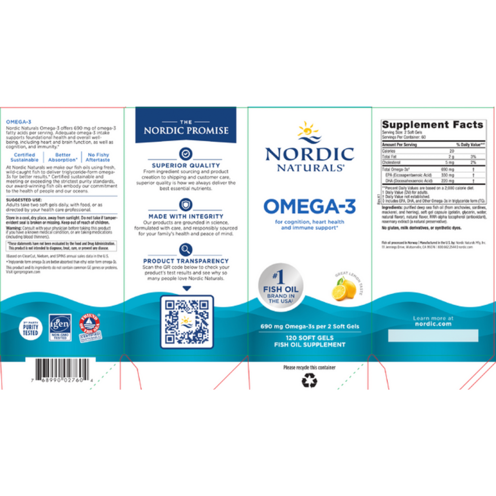 Product image for Omega-3, Formerly Arctic Omega (Lemon).