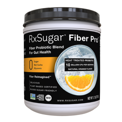 RxSugar Fiber Pro, Probiotic Blend, Orange Flavor 770 Grams